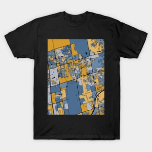 Vaughan Map Pattern in Blue & Gold T-Shirt